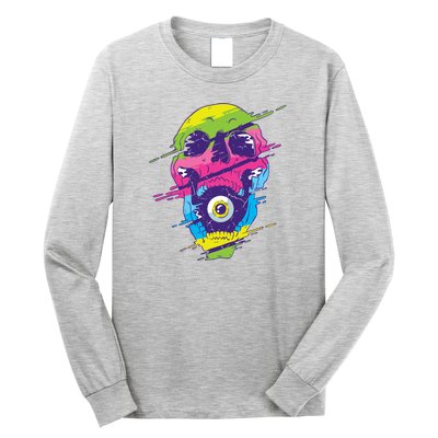 Colorful Eye Skull Long Sleeve Shirt