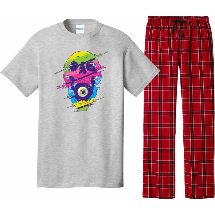 Colorful Eye Skull Pajama Set