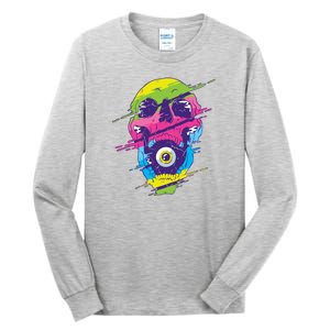 Colorful Eye Skull Tall Long Sleeve T-Shirt