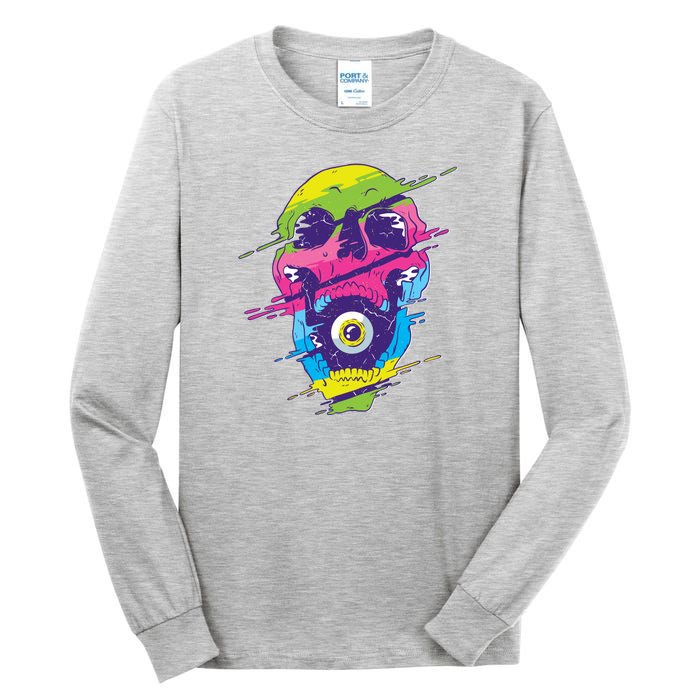 Colorful Eye Skull Tall Long Sleeve T-Shirt