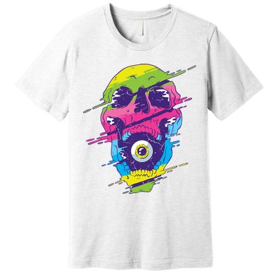 Colorful Eye Skull Premium T-Shirt