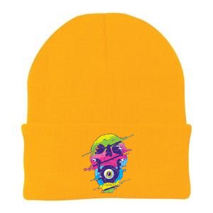 Colorful Eye Skull Knit Cap Winter Beanie