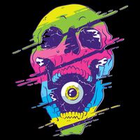 Colorful Eye Skull Cooling Performance Crew T-Shirt