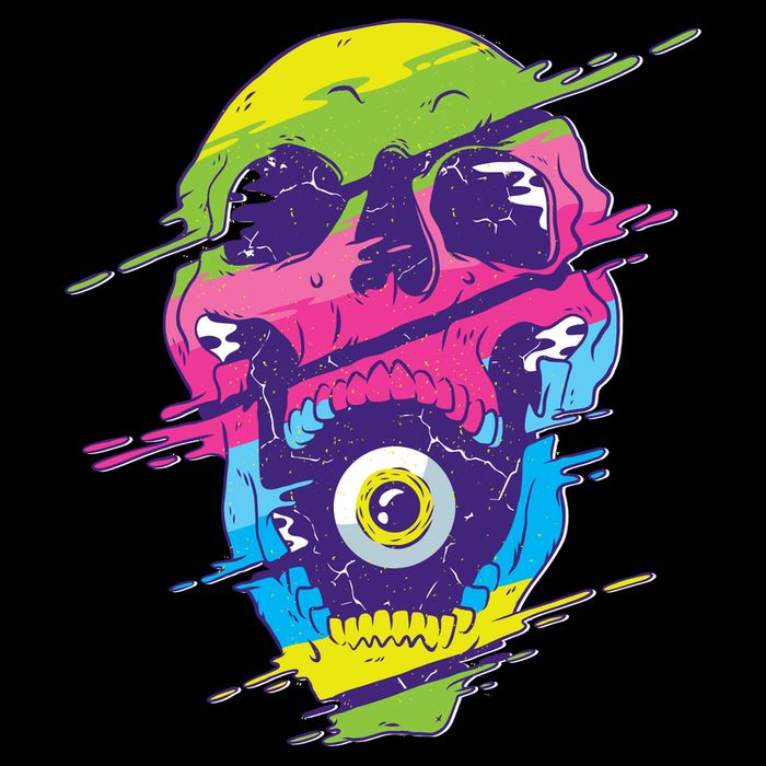 Colorful Eye Skull Cooling Performance Crew T-Shirt