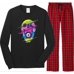 Colorful Eye Skull Long Sleeve Pajama Set