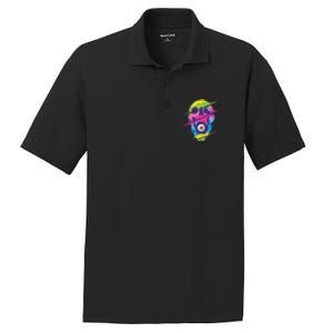 Colorful Eye Skull PosiCharge RacerMesh Polo