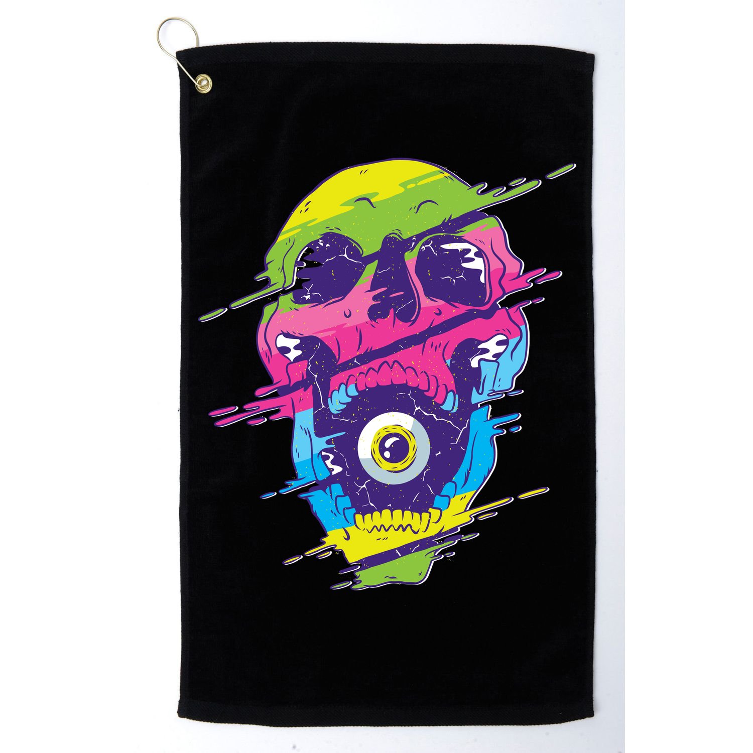 Colorful Eye Skull Golf Towel