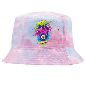 Colorful Eye Skull Tie-Dyed Bucket Hat