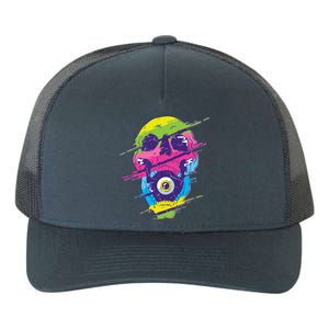 Colorful Eye Skull Yupoong Adult 5-Panel Trucker Hat