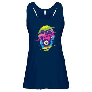 Colorful Eye Skull Ladies Essential Flowy Tank