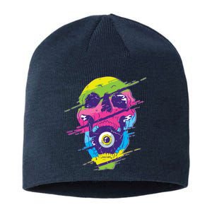 Colorful Eye Skull Sustainable Beanie