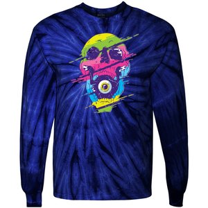 Colorful Eye Skull Tie-Dye Long Sleeve Shirt