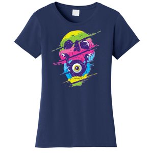 Colorful Eye Skull Women's T-Shirt