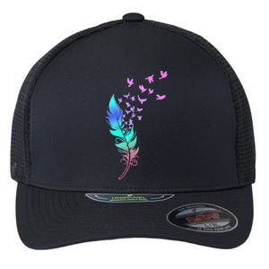 Colorful Feather Flexfit Unipanel Trucker Cap