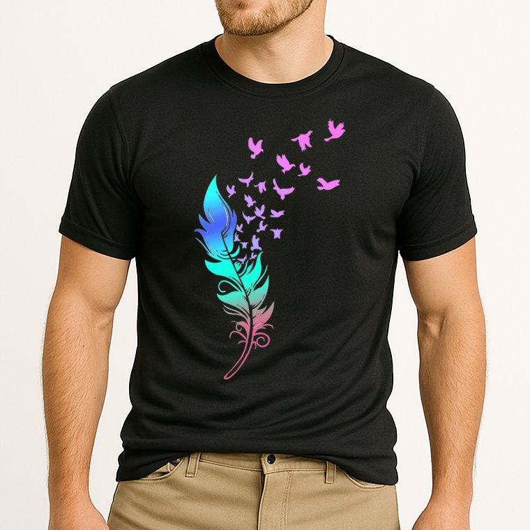 Colorful Feather Cooling Performance Crew T-Shirt