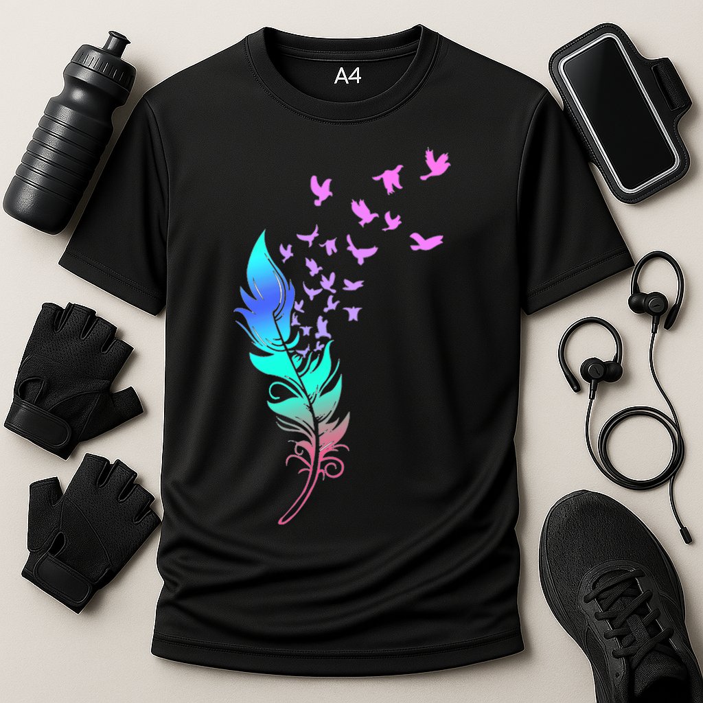 Colorful Feather Cooling Performance Crew T-Shirt
