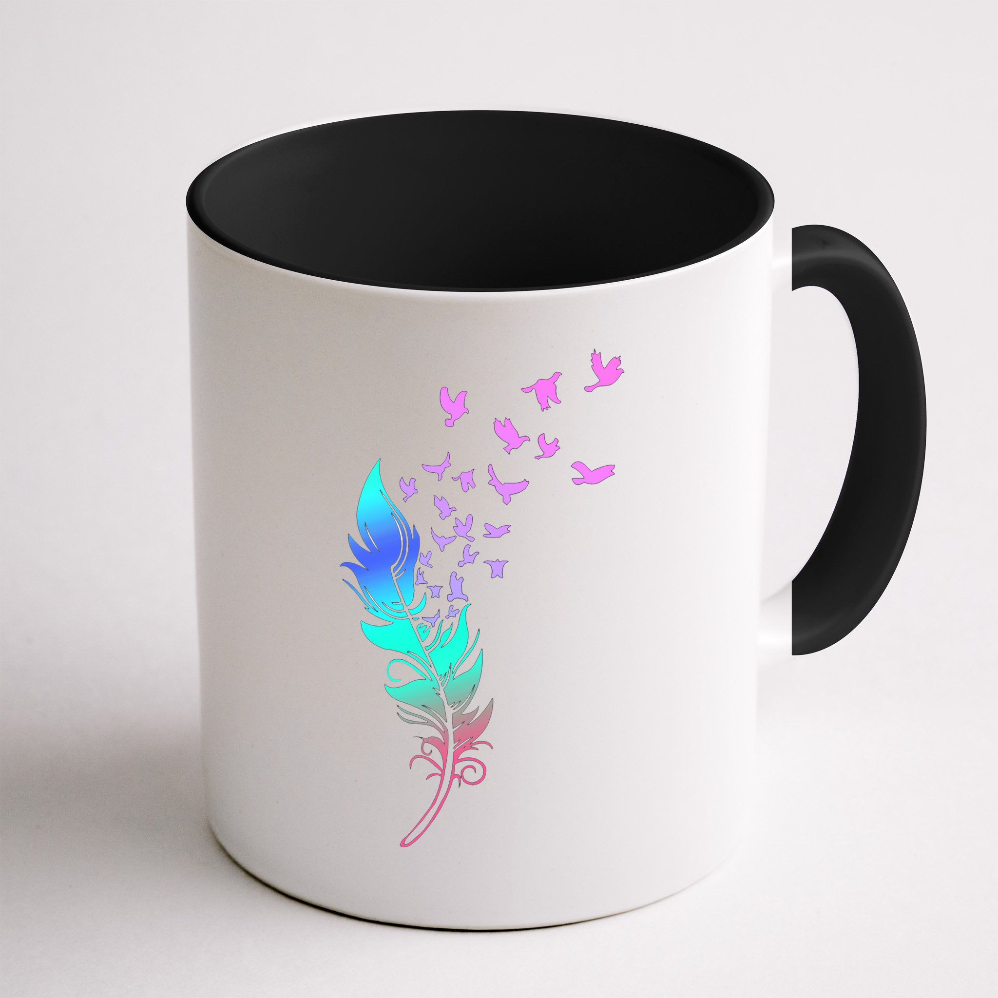 Colorful Feather Mug