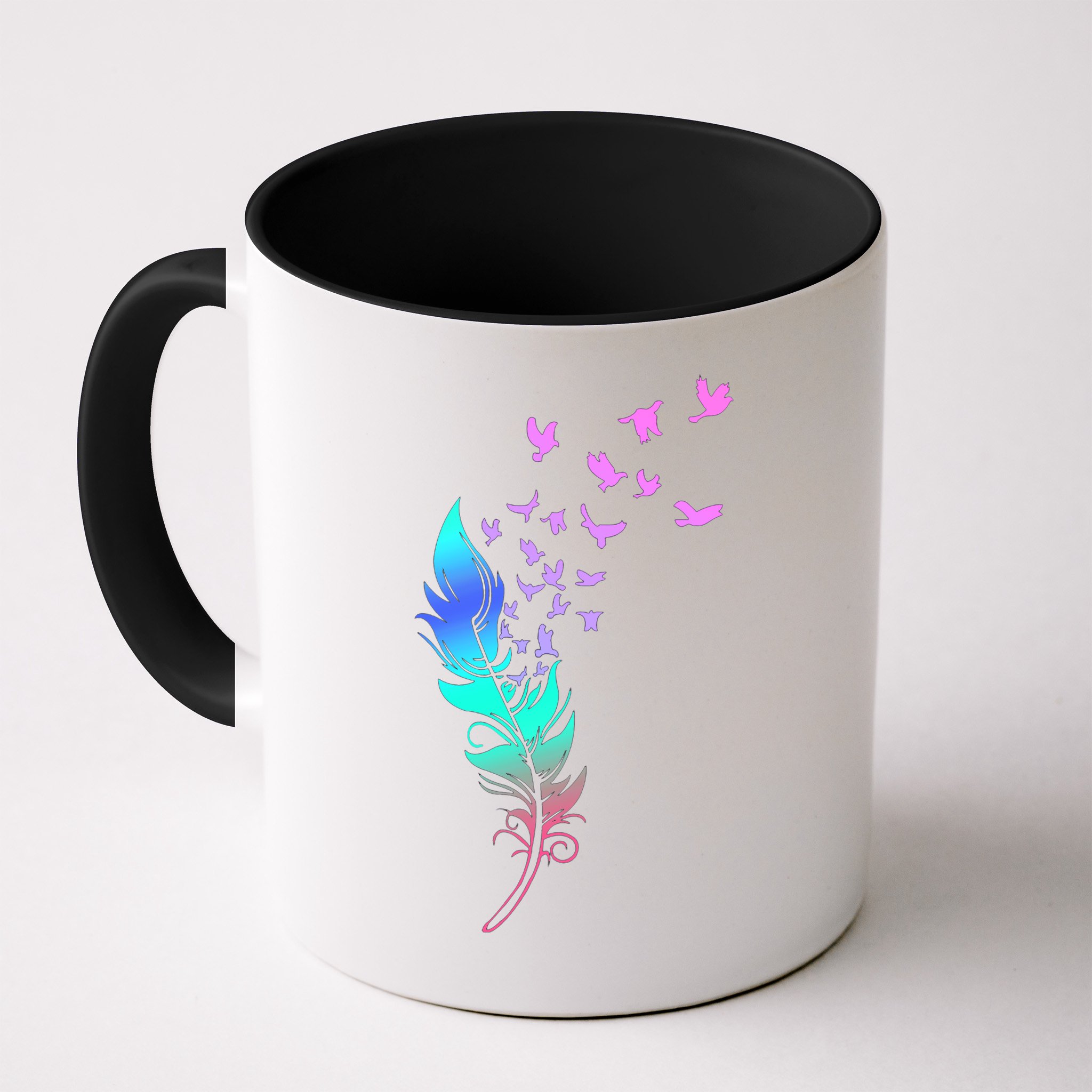 Colorful Feather Mug