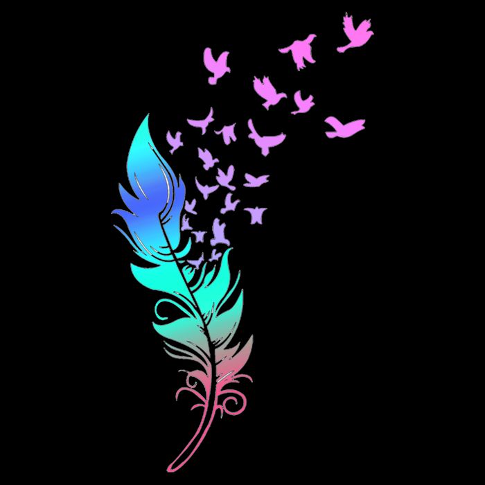 Colorful Feather Mug