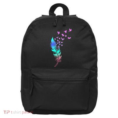 Colorful Feather 16 in Basic Backpack