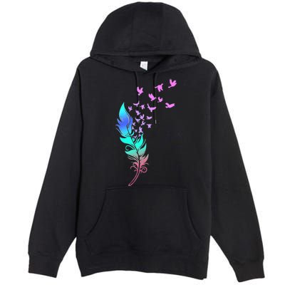 Colorful Feather Premium Pullover Hoodie