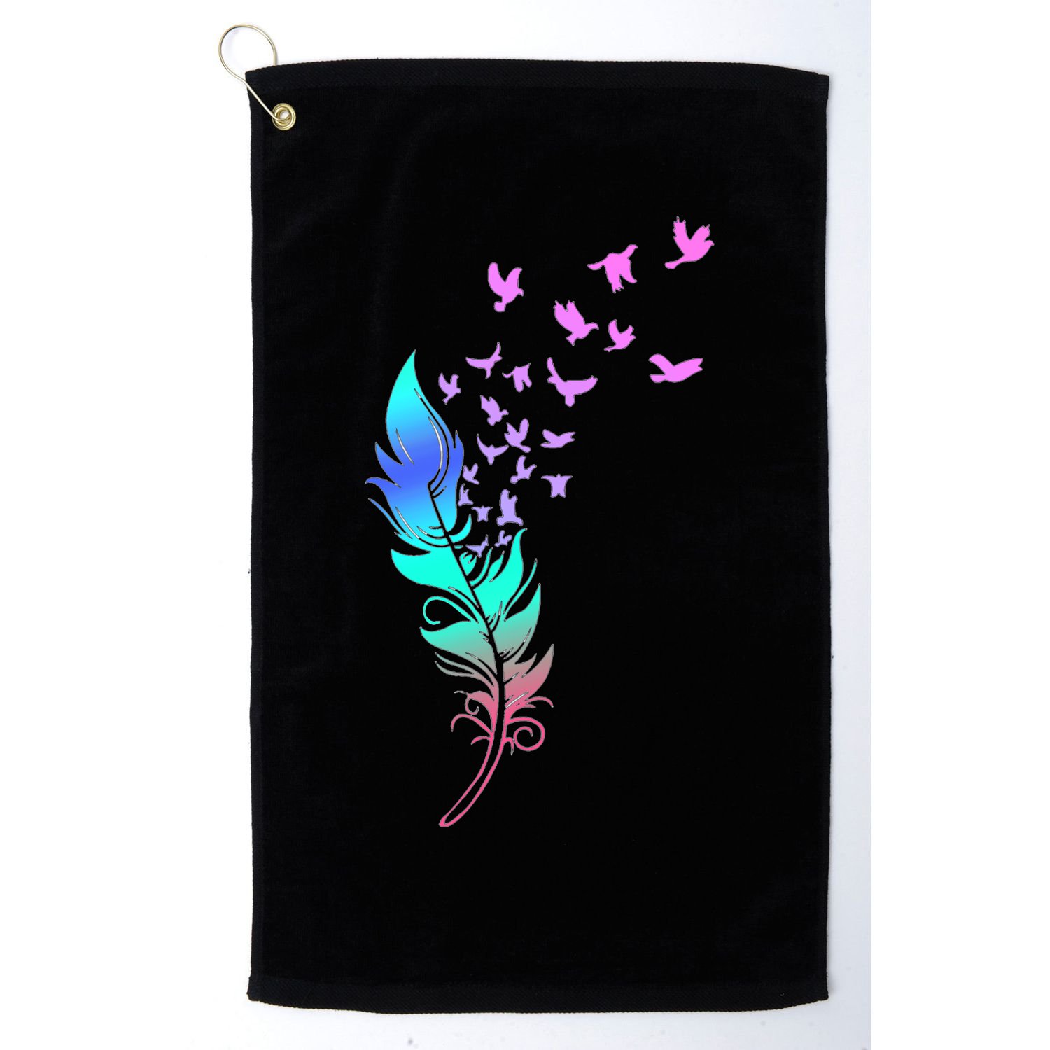 Colorful Feather Golf Towel