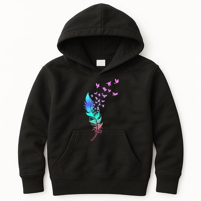 Colorful Feather Kids Hoodie
