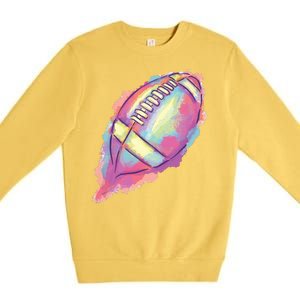 Colorful Football Graphic Premium Crewneck Sweatshirt