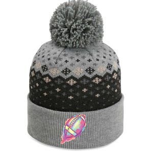 Colorful Football Graphic The Baniff Cuffed Pom Beanie