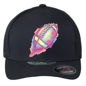 Colorful Football Graphic Flexfit Unipanel Trucker Cap