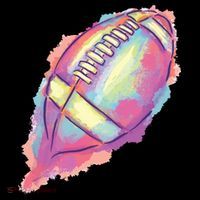 Colorful Football Graphic Impact Tech Backpack