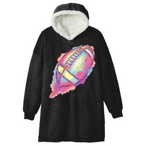 Colorful Football Graphic Hooded Wearable Blanket