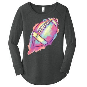 Colorful Football Graphic Women's Perfect Tri Tunic Long Sleeve Shirt