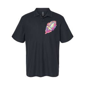 Colorful Football Graphic Softstyle Adult Sport Polo