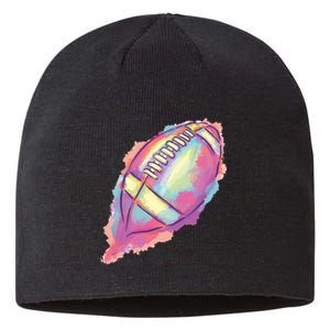 Colorful Football Graphic Sustainable Beanie