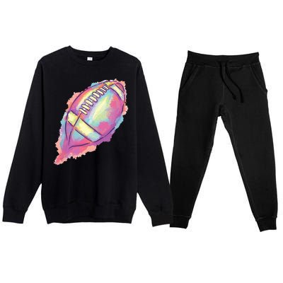 Colorful Football Graphic Premium Crewneck Sweatsuit Set