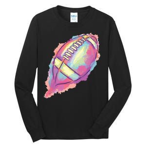 Colorful Football Graphic Tall Long Sleeve T-Shirt