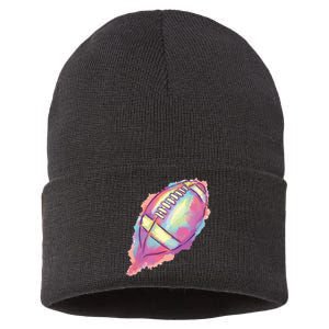 Colorful Football Graphic Sustainable Knit Beanie