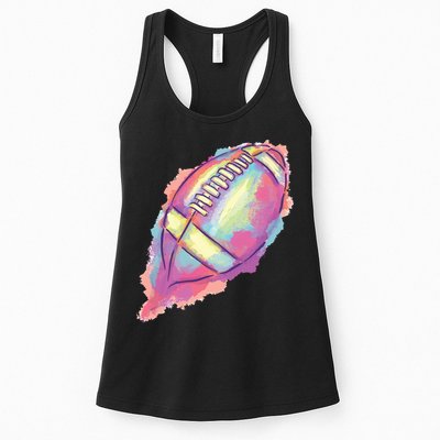 Colorful Football Graphic Womens Tank Top