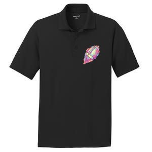 Colorful Football Graphic PosiCharge RacerMesh Polo