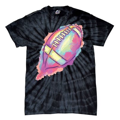 Colorful Football Graphic Tie-Dye T-Shirt