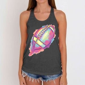 Colorful Football Graphic Women's Knotted Racerback Tank