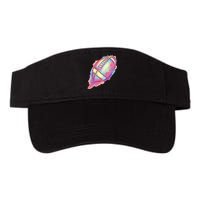 Colorful Football Graphic Valucap Bio-Washed Visor