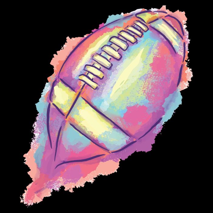 Colorful Football Graphic Visor