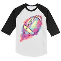 Colorful Football Graphic Kids Colorblock Raglan Jersey