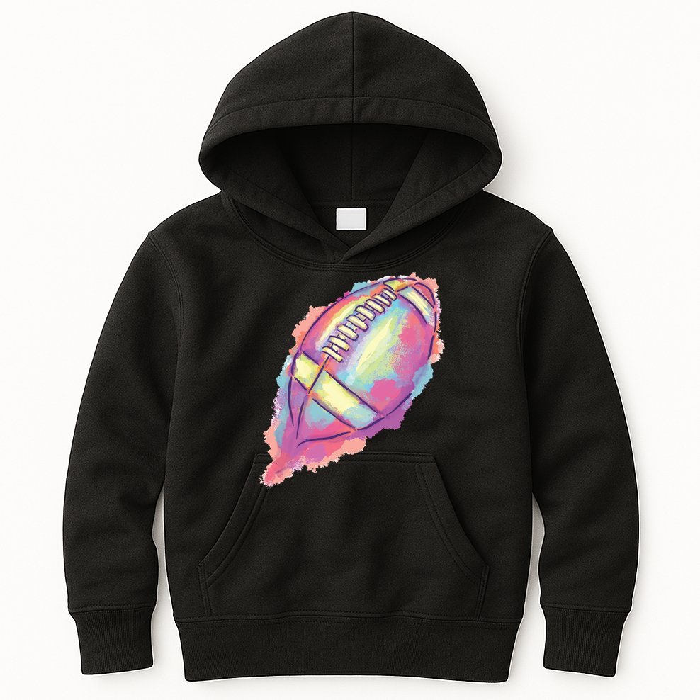 Colorful Football Graphic Kids Hoodie