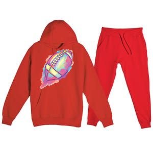 Colorful Football Graphic Premium Hooded Sweatsuit Set