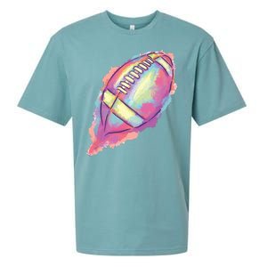 Colorful Football Graphic Sueded Cloud Jersey T-Shirt