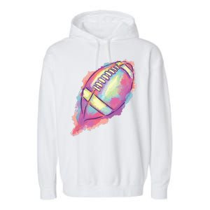 Colorful Football Graphic Garment-Dyed Fleece Hoodie