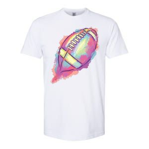 Colorful Football Graphic Softstyle CVC T-Shirt